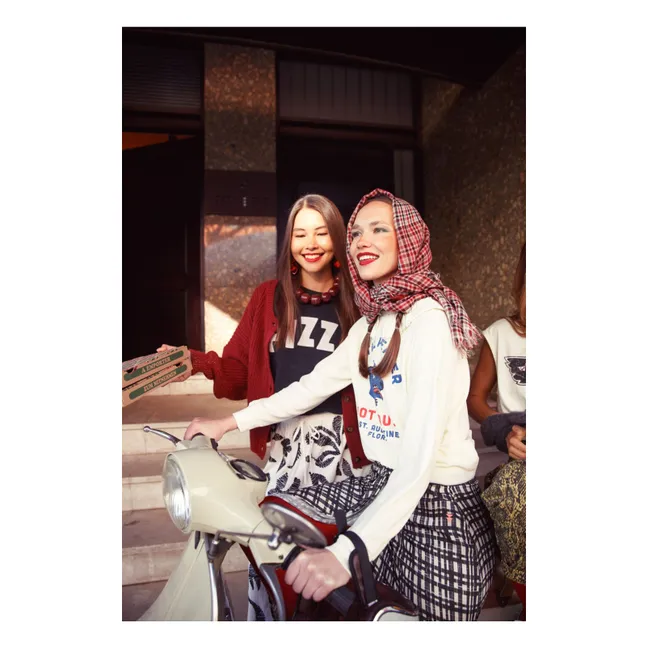 Sudadera Terese Datil Pimienta Rizo Algodón Ecológico | Blanco