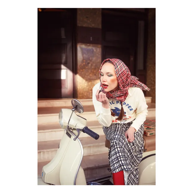 Sudadera Terese Datil Pimienta Rizo Algodón Ecológico | Blanco