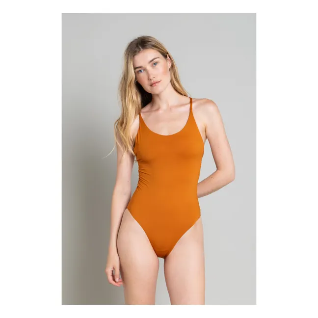 Maillot 1 Pièce Dos Croisé Amy | Rouille
