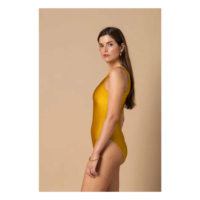 Maillot 1 Pièce Asymétrique Ava | Doré
