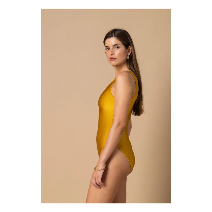 Maillot 1 Pièce Asymétrique Ava | Doré- Image produit n°4