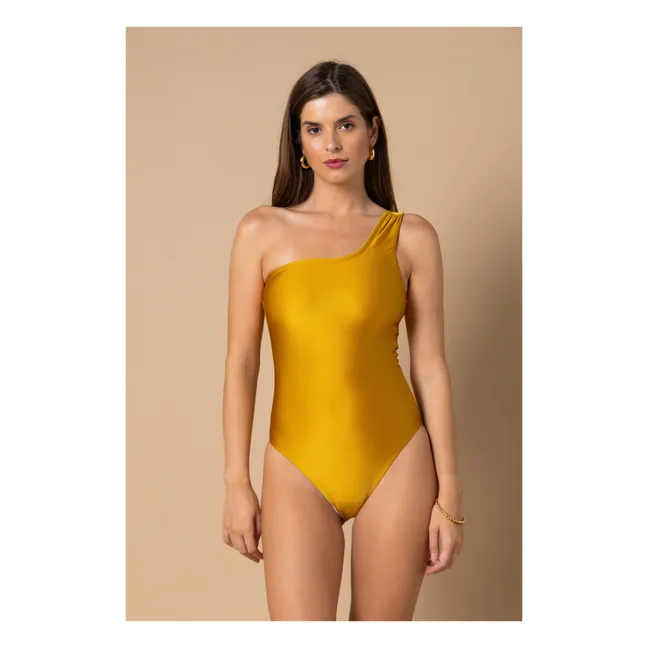 Maillot 1 Pièce Asymétrique Ava | Doré