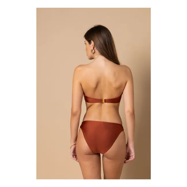 Bas de Maillot Echancré Lena | Terracotta