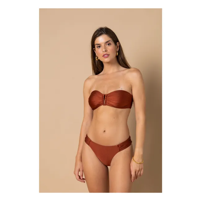 Bas de Maillot Echancré Lena | Terracotta