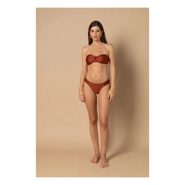 Bas de Maillot Echancré Lena | Terracotta