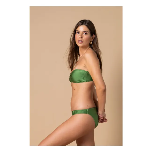 Bas de Maillot Echancré Lena | Vert prairie