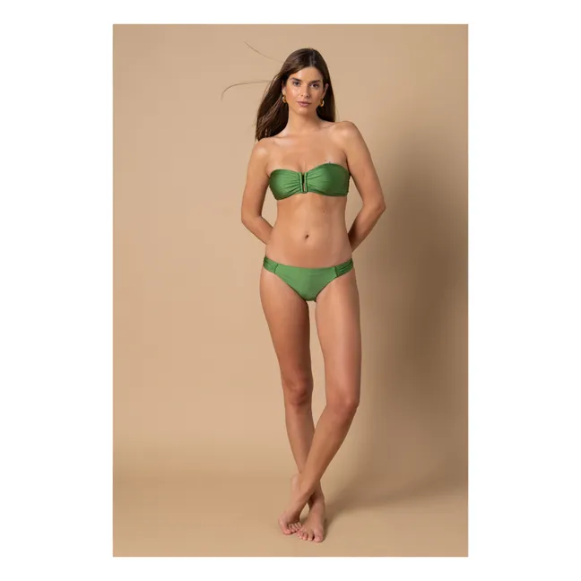 Bas de Maillot Echancré Lena | Vert prairie