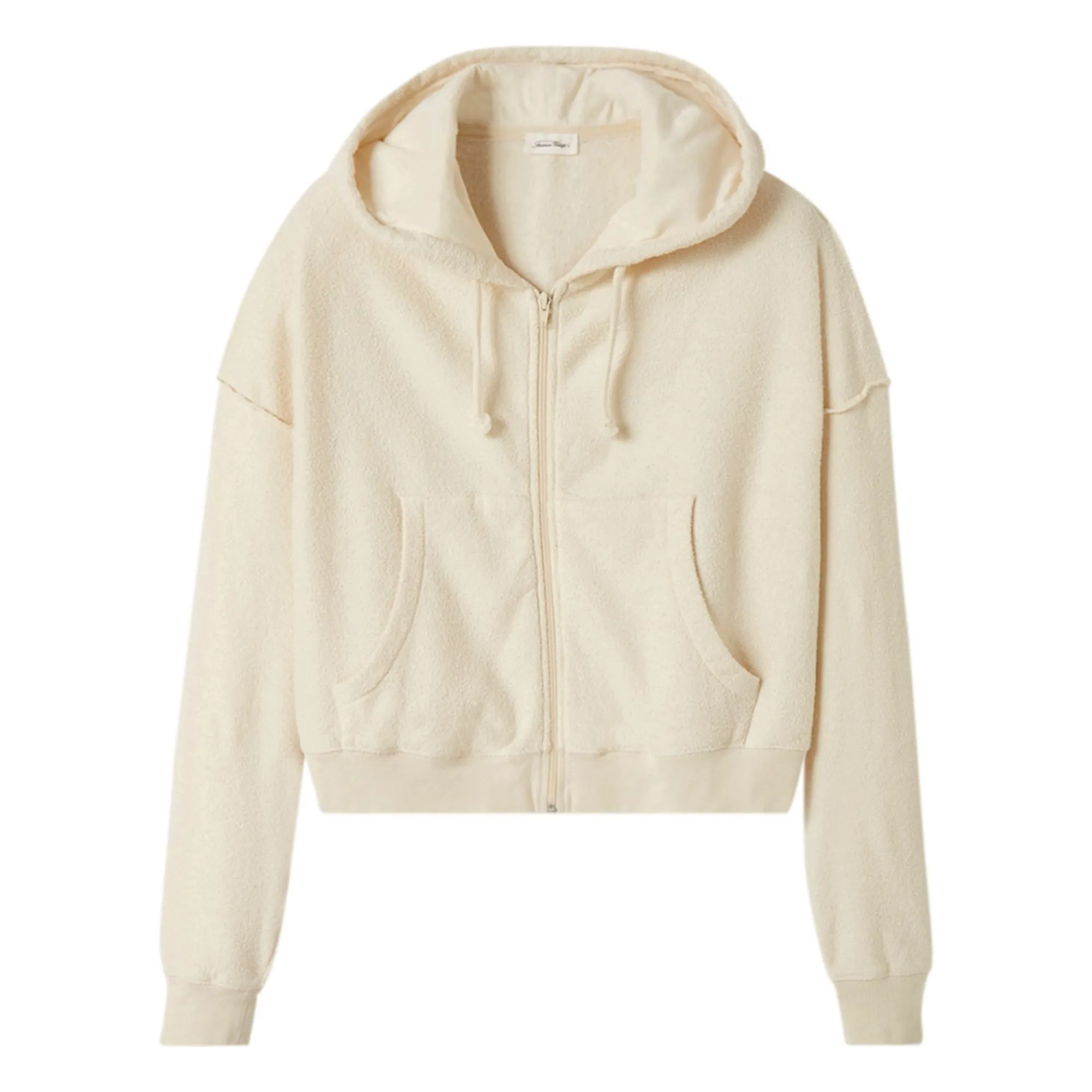 American Vintage Ecru Bobypark Organic Cotton Zip-Up Sweatshirt