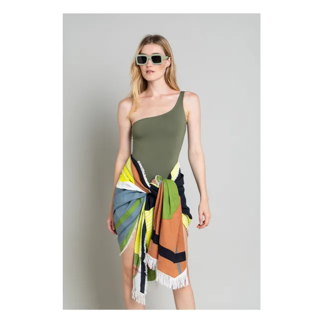 Maillot 1 Pièce Asymétrique Janet | Vert kaki clair