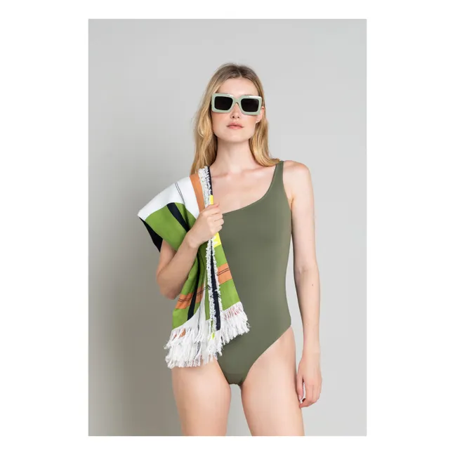 Maillot 1 Pièce Asymétrique Janet | Vert kaki clair