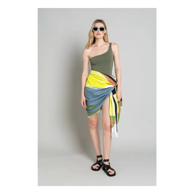 Maillot 1 Pièce Asymétrique Janet | Vert kaki clair