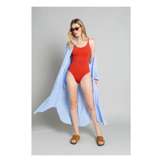 Robe Chemise Melissa Rayée | Bleu Clair