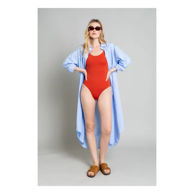 Robe Chemise Melissa Rayée | Bleu Clair