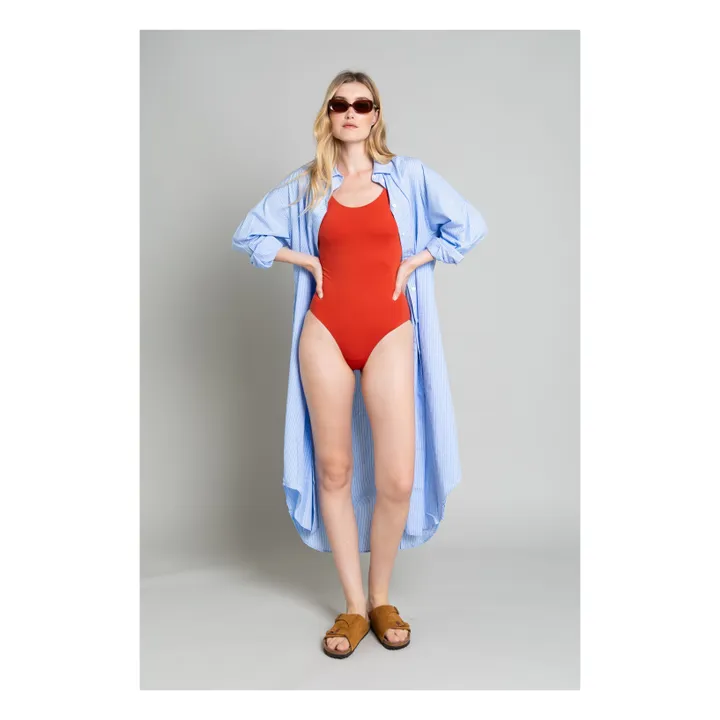 Robe Chemise Melissa Rayée | Bleu Clair- Image produit n°6