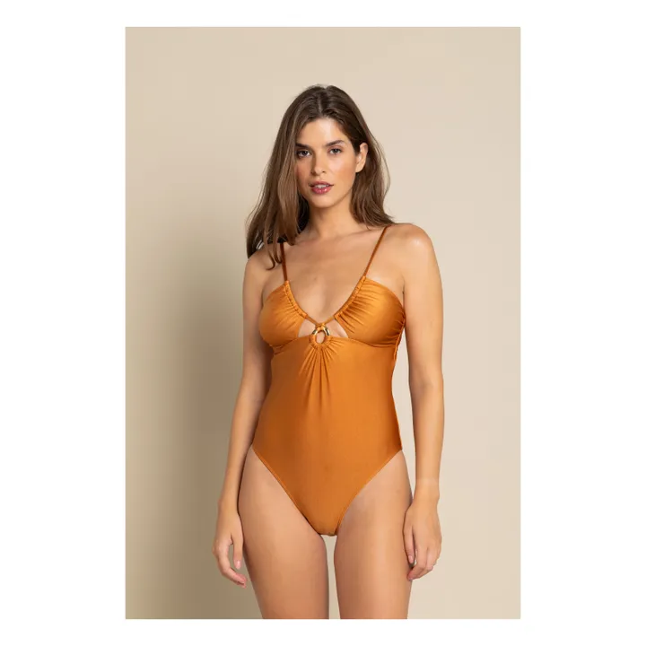 Maillot de Bain 1 Pièce Cut-Out Dos Nu | Cuivre- Image produit n°1