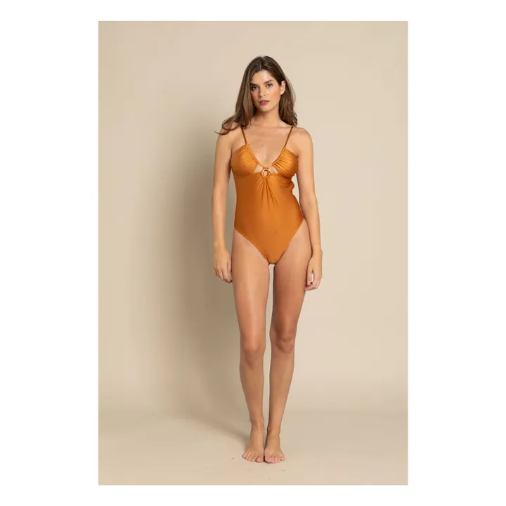 Maillot de Bain 1 Pièce Cut-Out Dos Nu | Cuivre- Image produit n°2