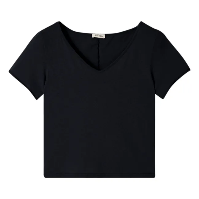 Camiseta Aksun cuello pico | Negro