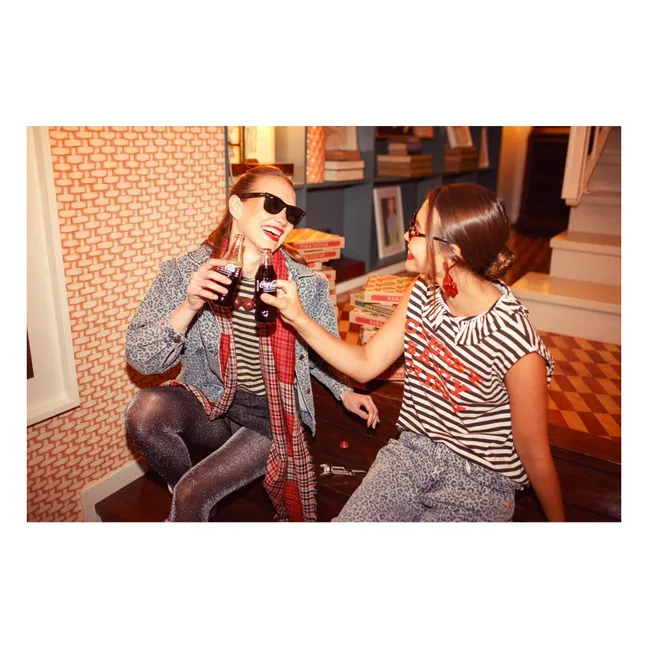 Chaqueta con estampado animal | Washed Blue