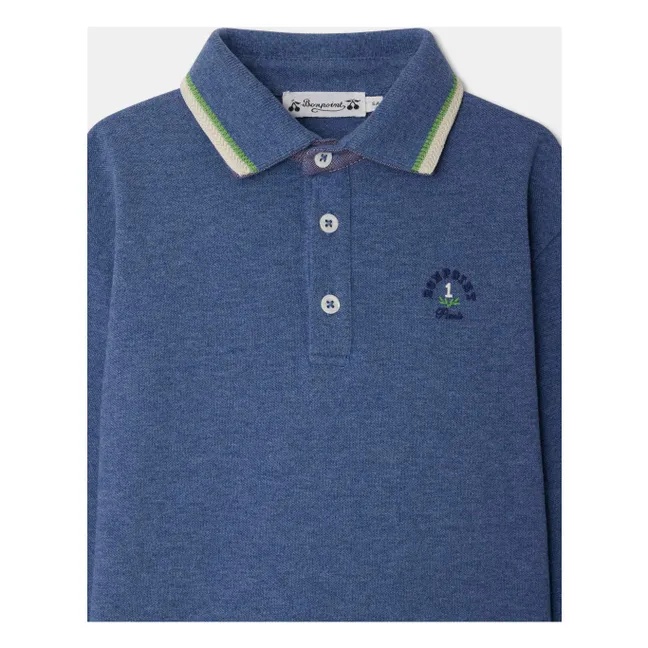 Polo Jerry Coton Bio | Bleu gris