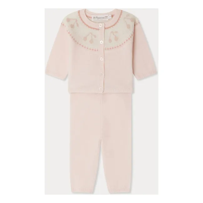 Ensemble Top et Pantalon Jenny Laine et Cachemire | Rose