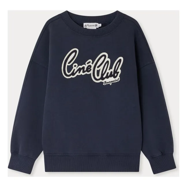 Sweat Eugenien Molleton Coton Bio | Bleu marine