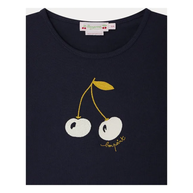T-shirt Tidjane Jersey Coton Bio | Bleu marine