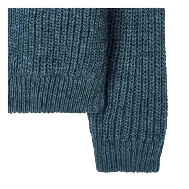 Crashway Wool and Alpaca Sweater | Petrol blue