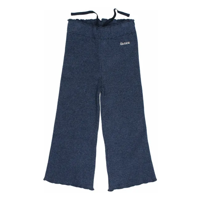 Pantalon Waffle | Bleu marine