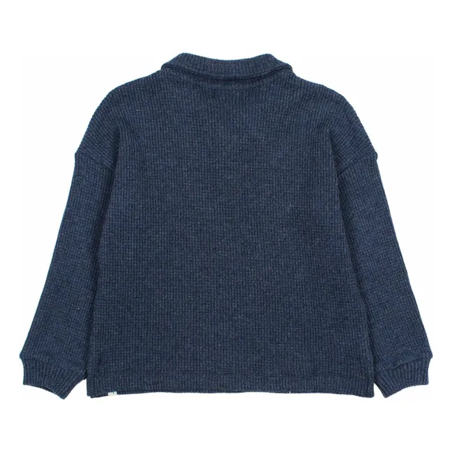 Polo Waffle | Blu marino