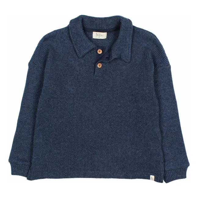 Polo Waffle | Blu marino