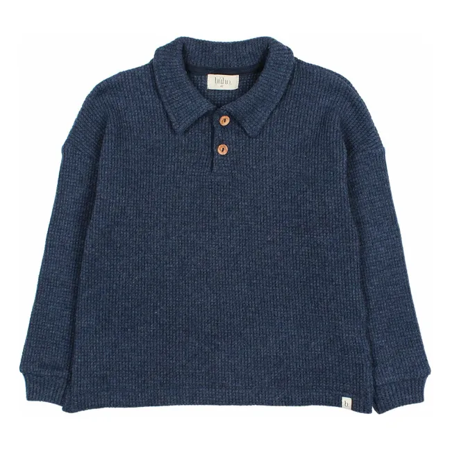 Polo Waffle | Blu marino