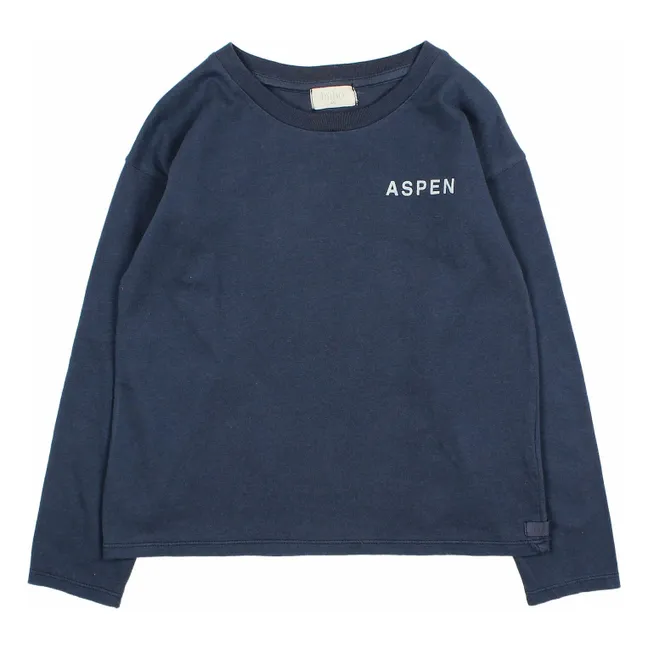 Aspen organic cotton T-shirt | Navy blue