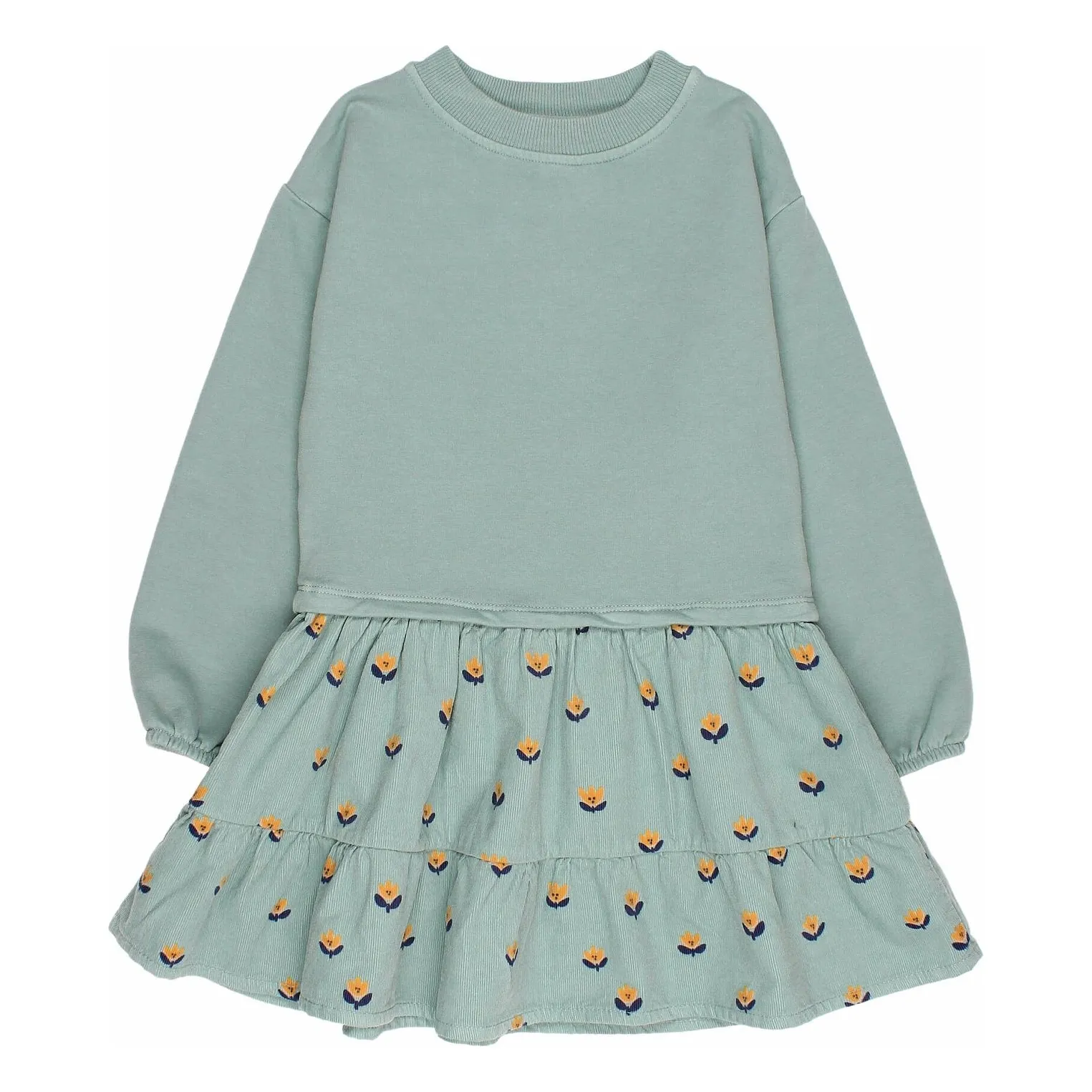 Búho Cedar Green Naïf Organic Cotton Dress
