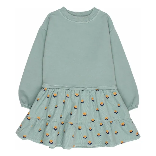 Vestido Naïve de algodón orgánico | Verde Cedro