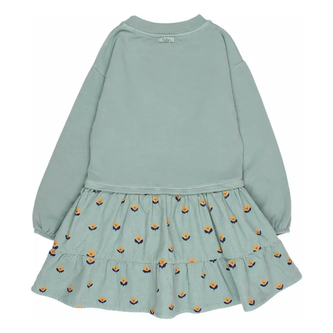 Vestido Naïve de algodón orgánico | Verde Cedro