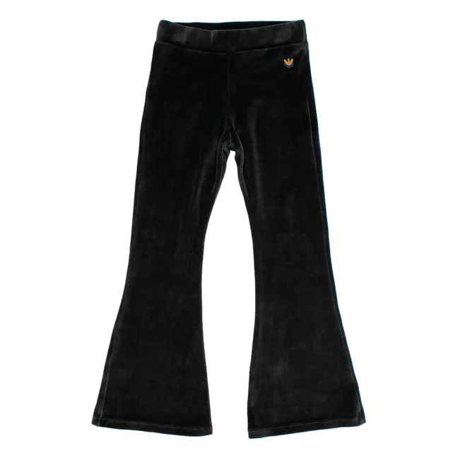 Legging Flare Velours Coton Bio | Gris anthracite