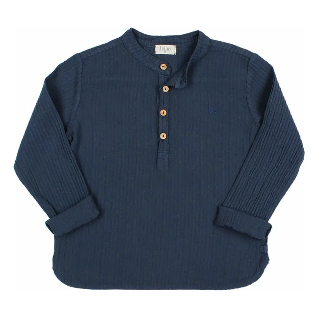 Kurta Baumwollgaze | Navy