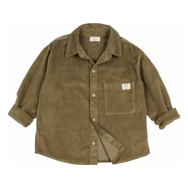 Weiches Cordhemd aus Bio-Baumwolle | Khaki