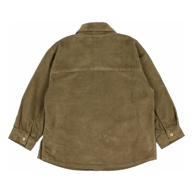 Weiches Cordhemd aus Bio-Baumwolle | Khaki
