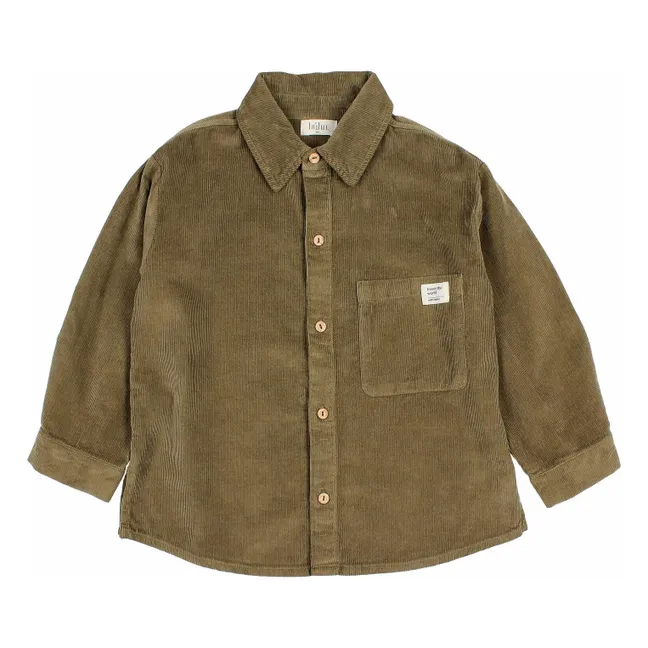 Weiches Cordhemd aus Bio-Baumwolle | Khaki