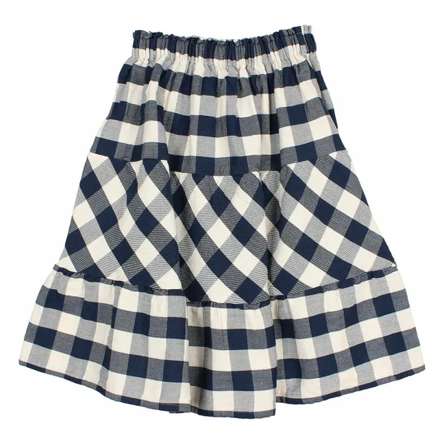 Jupe Gingham Carreaux | Bleu marine