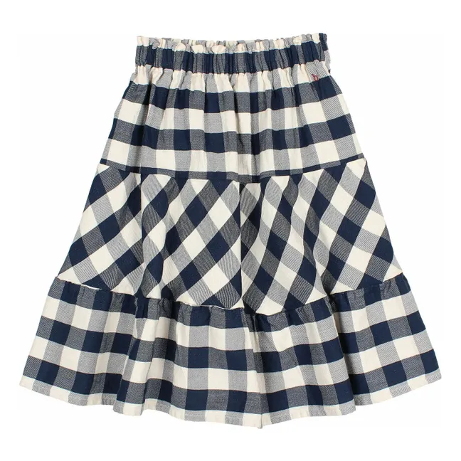 Jupe Gingham Carreaux | Bleu marine