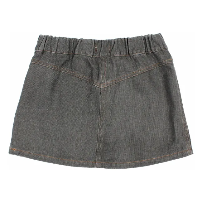 Jupe Denim Coton Bio | Denim gris