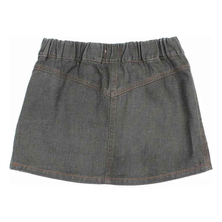 Jupe Denim Coton Bio | Denim gris- Image produit n°3
