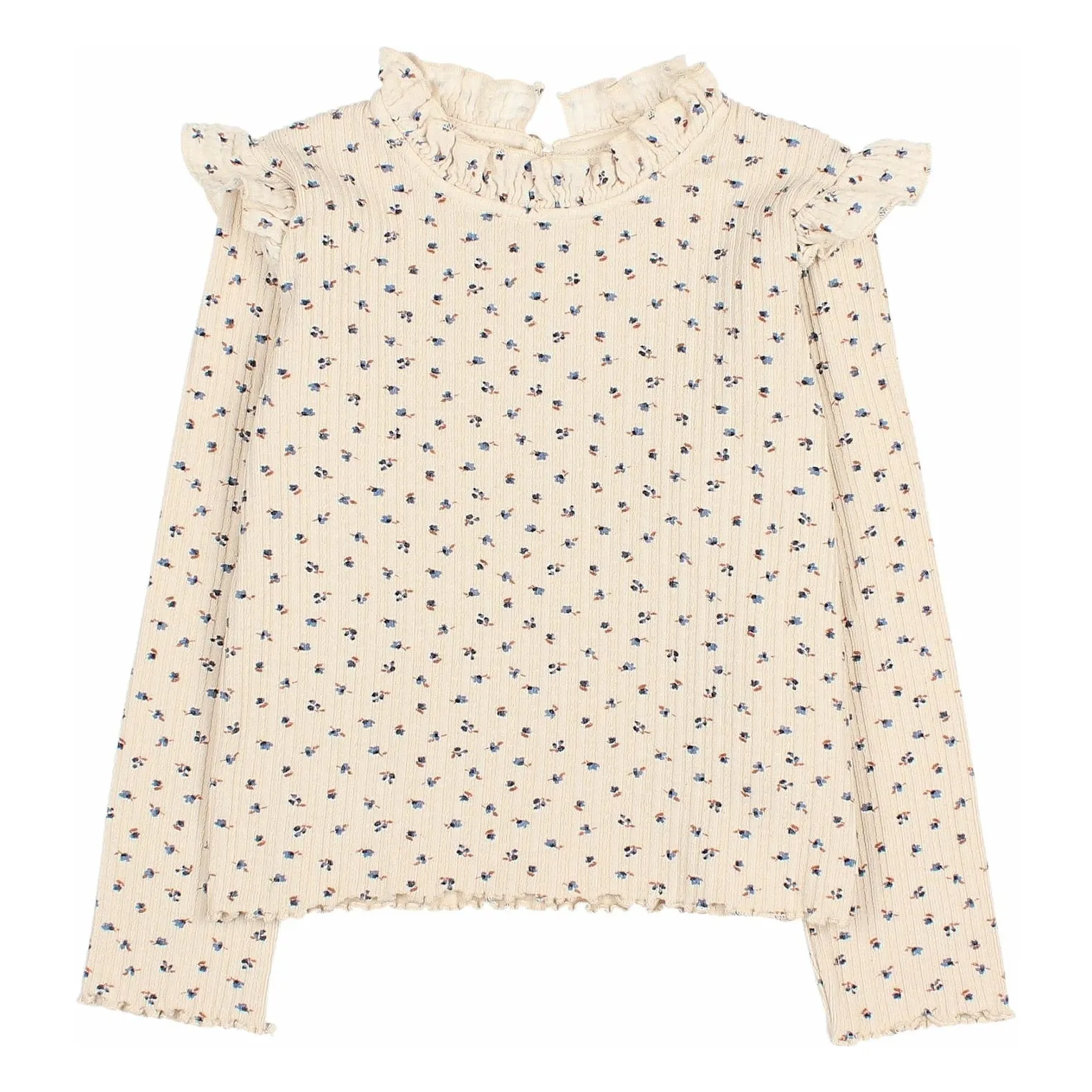Búho Ivory Floral Ribbed T-Shirt