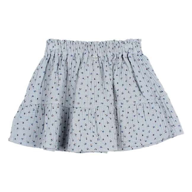 Jupe Gaze de Coton Bio | Bleu gris