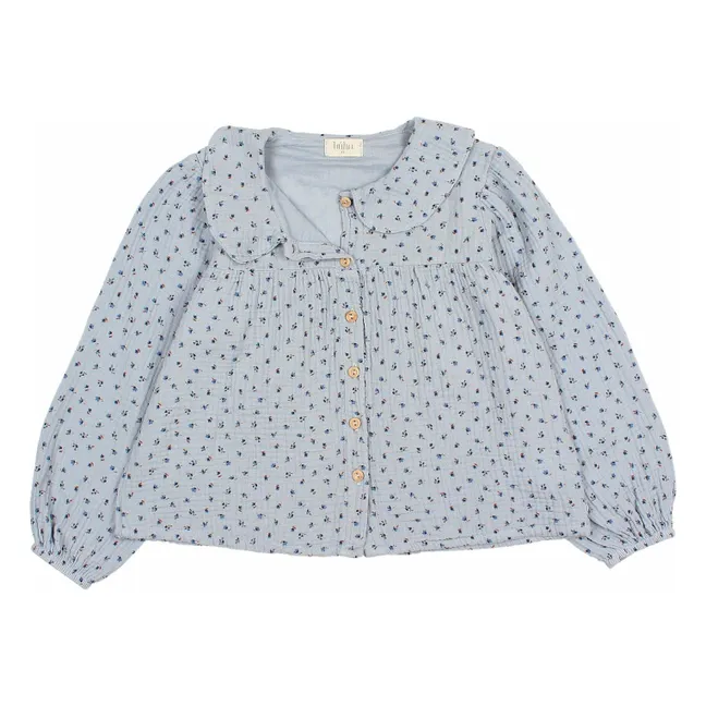 Blouse Gaze de Coton Bio | Bleu gris