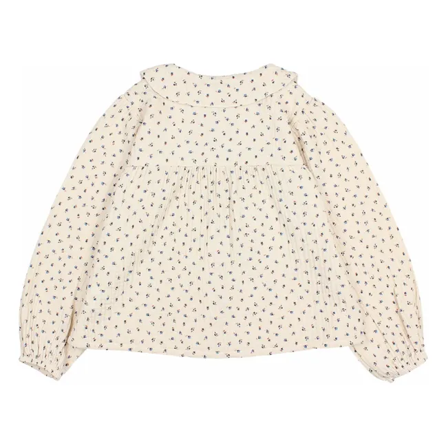 Blusa de gasa de algodón orgánico | Marfil