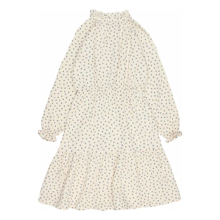 Robe Volants Gaze de Coton Bio | Ivoire- Image produit n°3