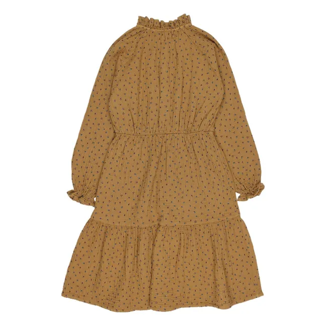 Robe Volants Gaze de Coton Bio | Ocre